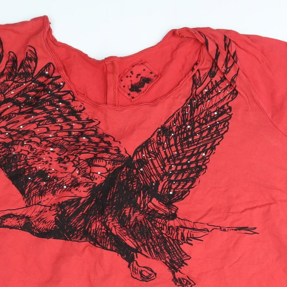 Arcadia Womens Red   Basic T-Shirt Size 30