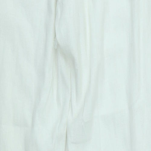 NEXT Womens White   Chino Trousers Size 12 L31 in