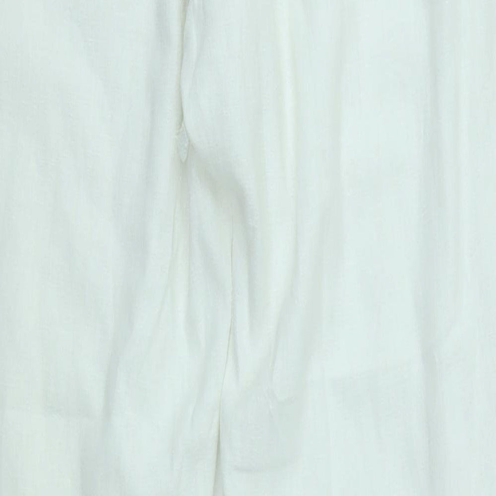 NEXT Womens White   Chino Trousers Size 12 L31 in