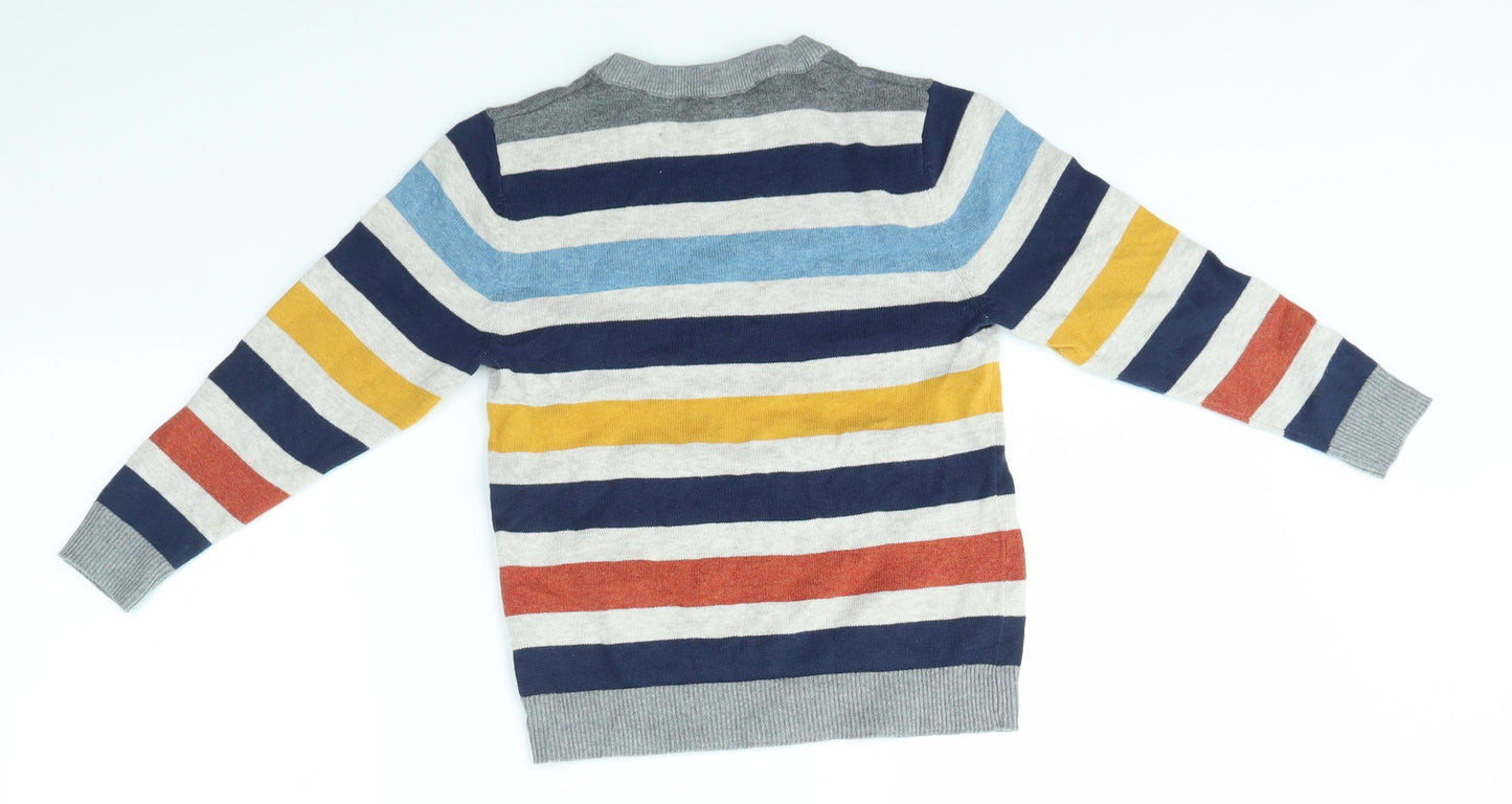 H&M Boys Multicoloured Striped  Pullover Jumper Size 4-5 Years