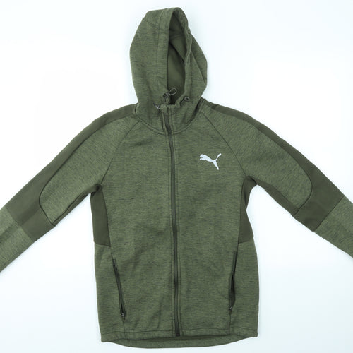PUMA Mens Green   Full Zip Hoodie Size S