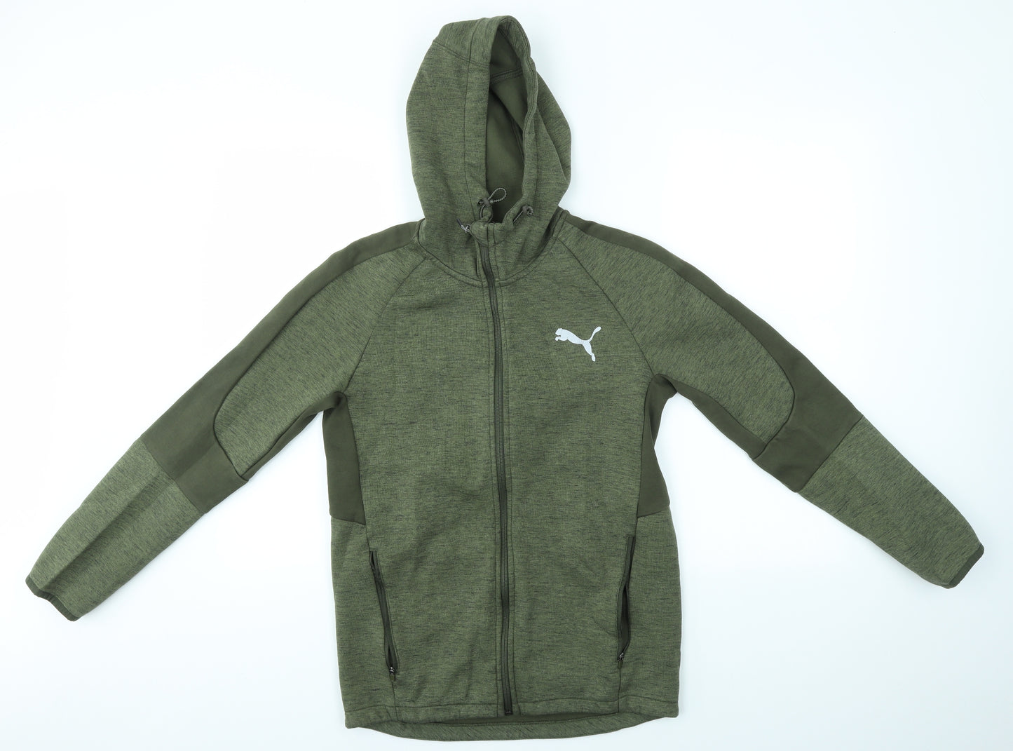 PUMA Mens Green   Full Zip Hoodie Size S