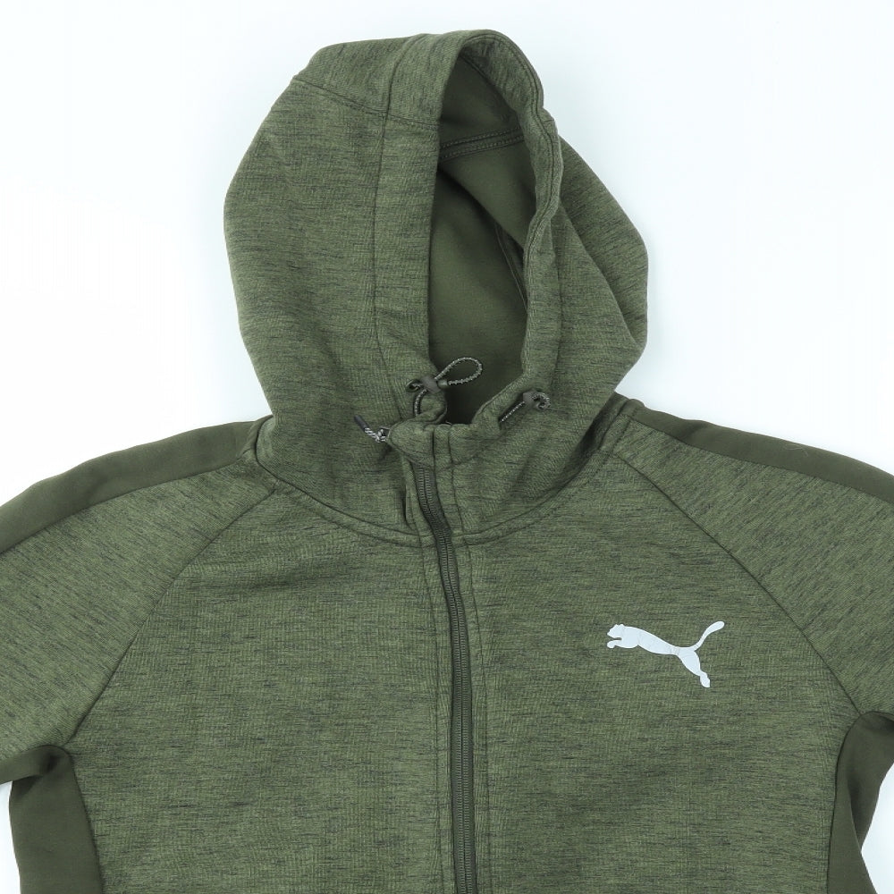 PUMA Mens Green   Full Zip Hoodie Size S