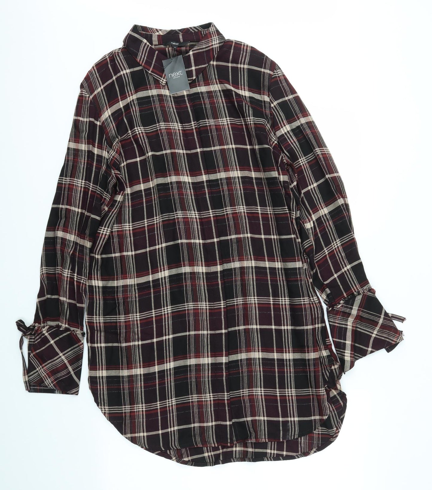 NEXT Womens Multicoloured Check  T-Shirt Dress  Size 14