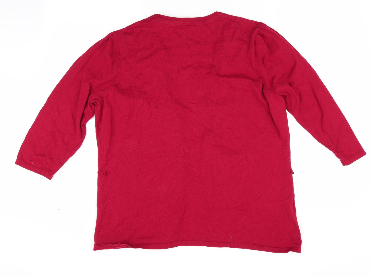 Laura Ashley Womens Red   Cardigan Jumper Size 20