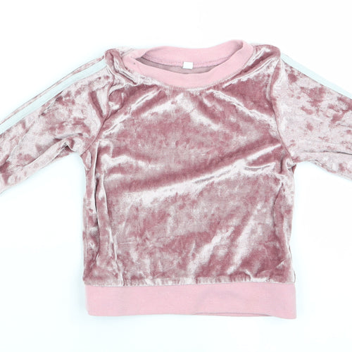 Preworn Girls Pink   Pullover Sweatshirt Size 2-3 Years