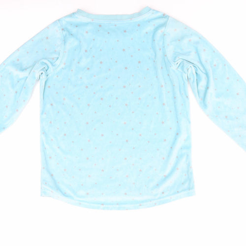 Matalan Girls Blue Solid   Pyjama Top Size 12 Years  - Roll me in fairy dust
