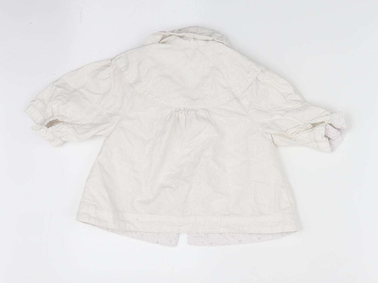 NEXT Girls White   Overcoat Coat Size 3-4 Years