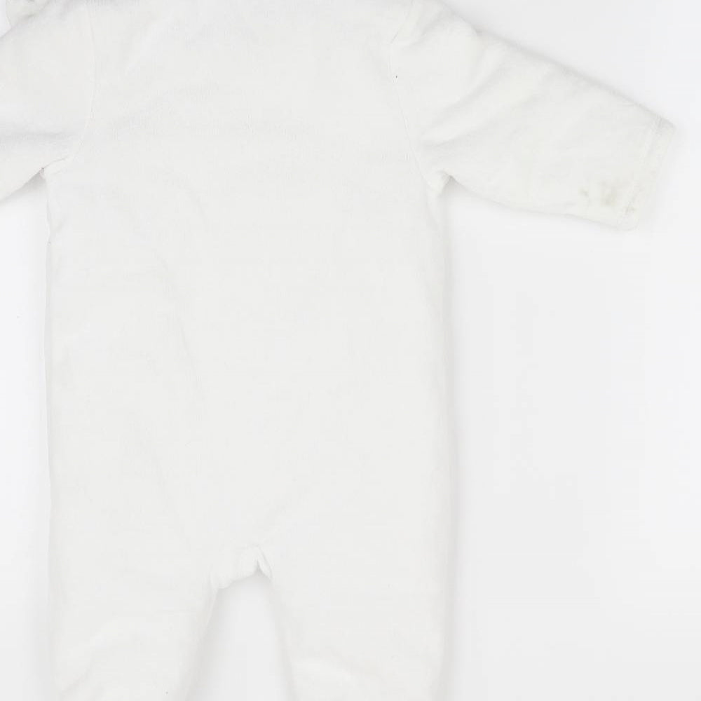 Mothercare Girls White Animal Print  Coverall One-Piece Size 3-6 Months