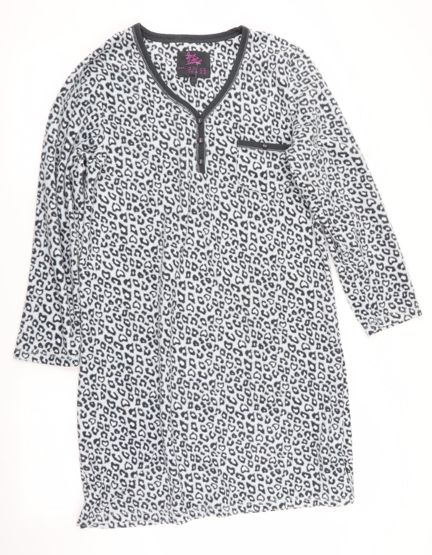 Love To Lounge Womens Grey Animal Print   Dress Size 8