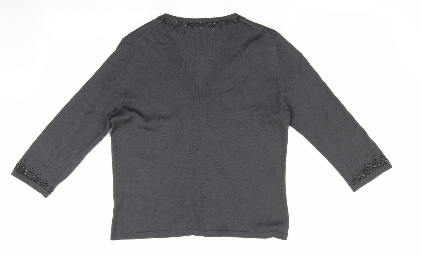 Marks and Spencer Womens Grey   Cardigan Jumper Size 14