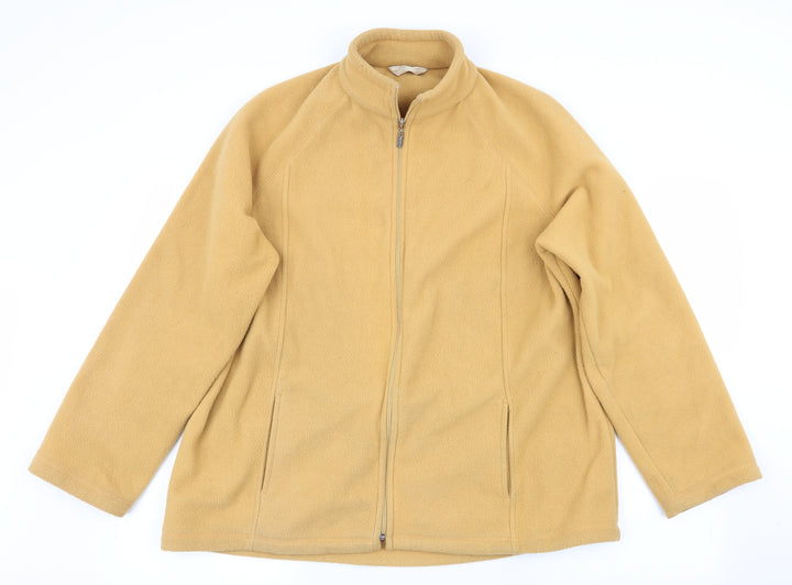 Woolworths Womens Gold   Overcoat Coat Size L  - Fleece Feel Exterior