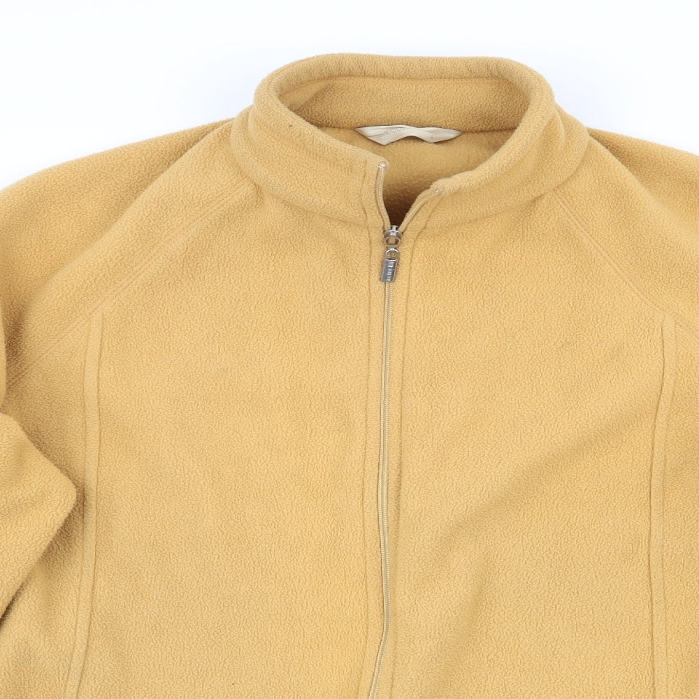Woolworths Womens Gold   Overcoat Coat Size L  - Fleece Feel Exterior