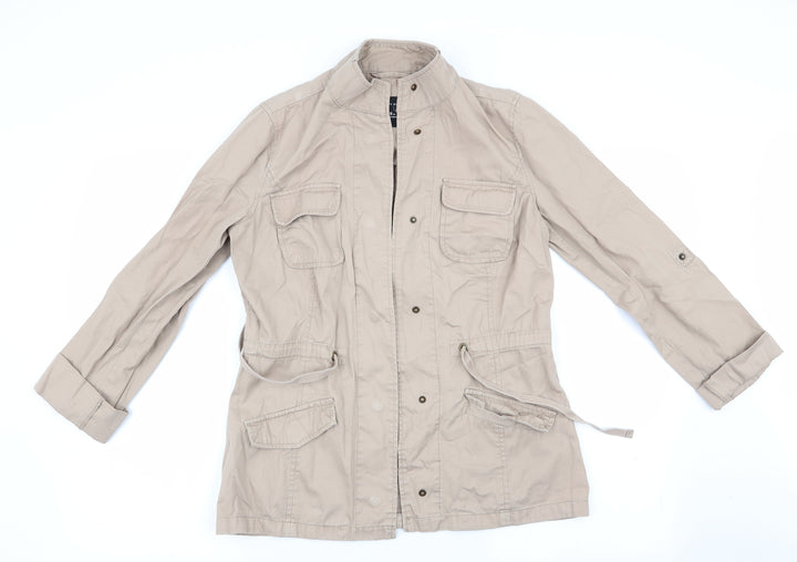 Dorothy Perkins Womens Beige Parka Coat Size 8