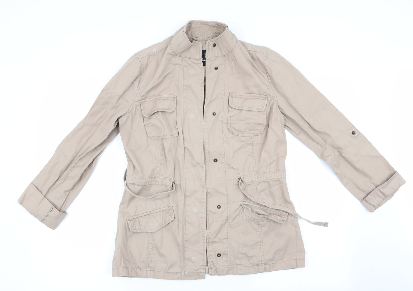 Dorothy Perkins Womens Beige   Parka Coat Size 8