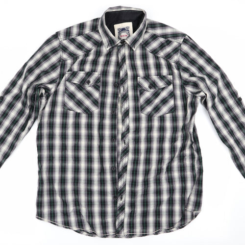 Cedar Wood State Mens Black Check   Button-Up Size M