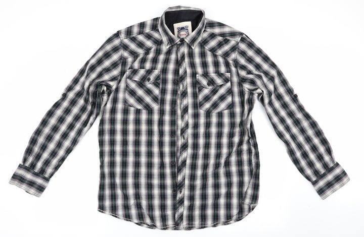Cedar Wood State Mens Black Check   Button-Up Size M