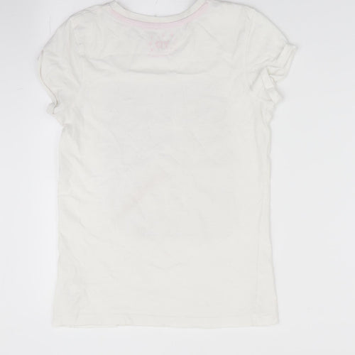 Young Dimension Girls White   Basic T-Shirt Size 11-12 Years