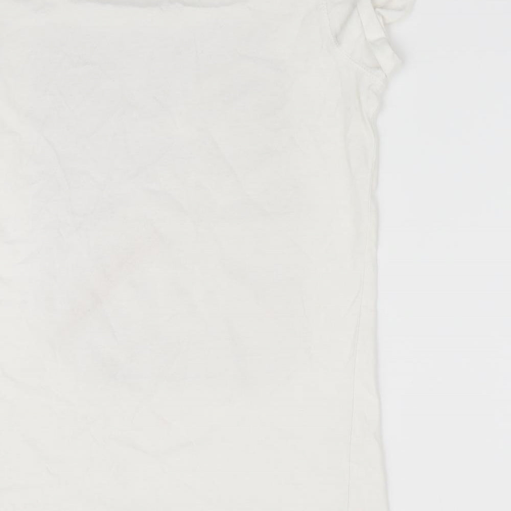 Young Dimension Girls White   Basic T-Shirt Size 11-12 Years