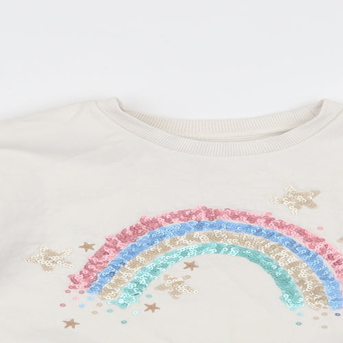 Florence and Fred Girls Ivory   Pullover Sweatshirt Size 10-11 Years