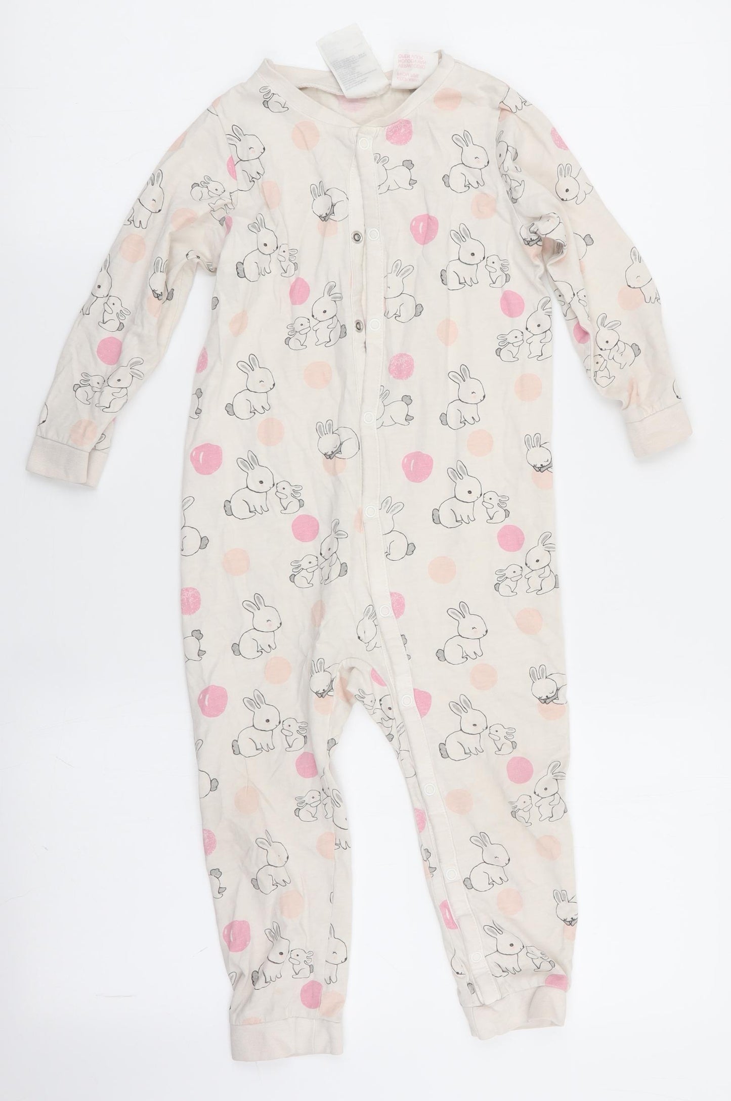 H&M Girls Ivory Animal Print   One Piece Size 3-4 Years