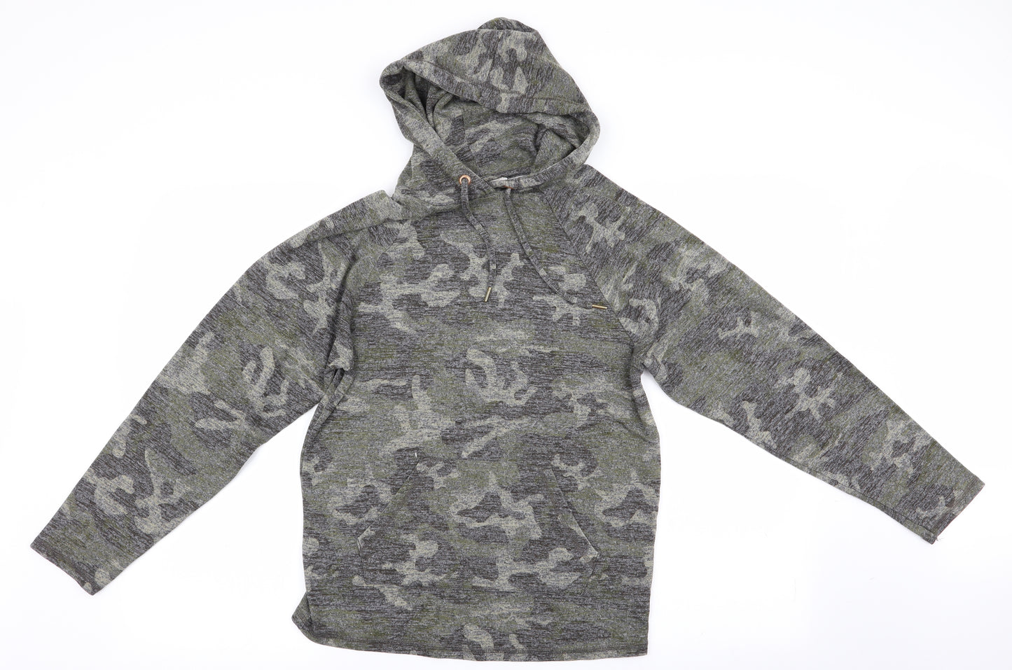 Florence and Fred Womens Green Camouflage  Pullover Hoodie Size 6