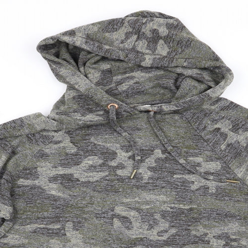 Florence and Fred Womens Green Camouflage  Pullover Hoodie Size 6