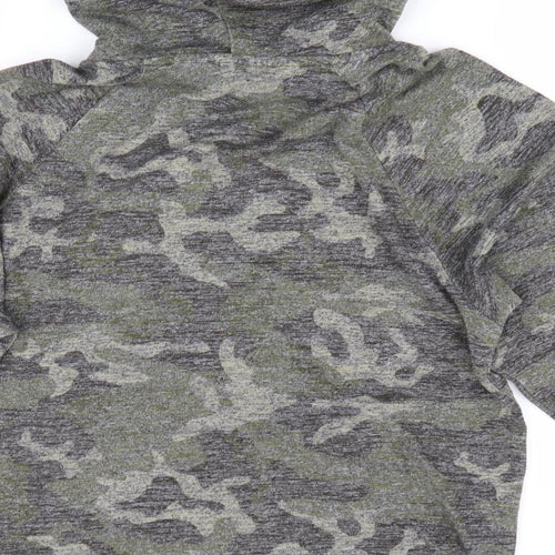 Florence and Fred Womens Green Camouflage  Pullover Hoodie Size 6