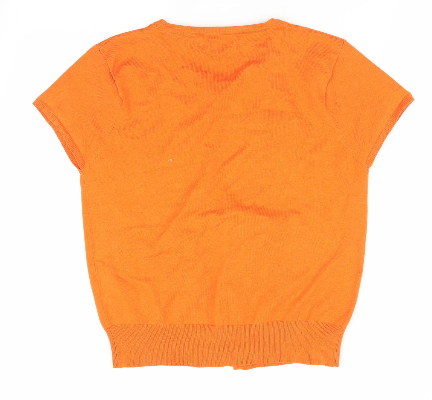 M&C Womens Orange   Pullover Jumper Size L
