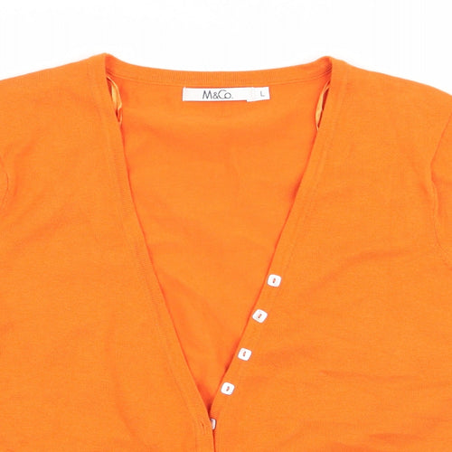 M&C Womens Orange   Pullover Jumper Size L