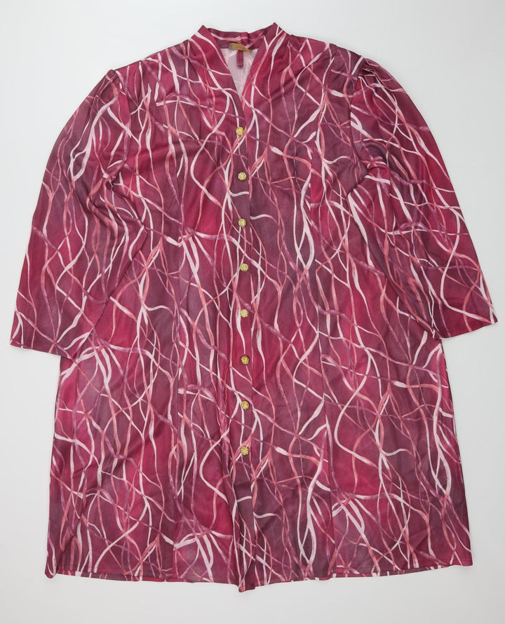 Daxon Womens Pink Geometric A-Line