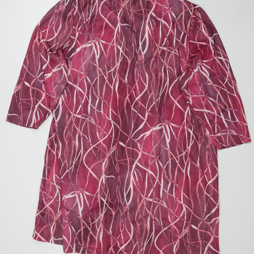 Daxon Womens Pink Geometric  A-Line