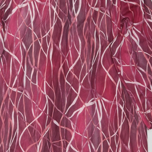 Daxon Womens Pink Geometric  A-Line
