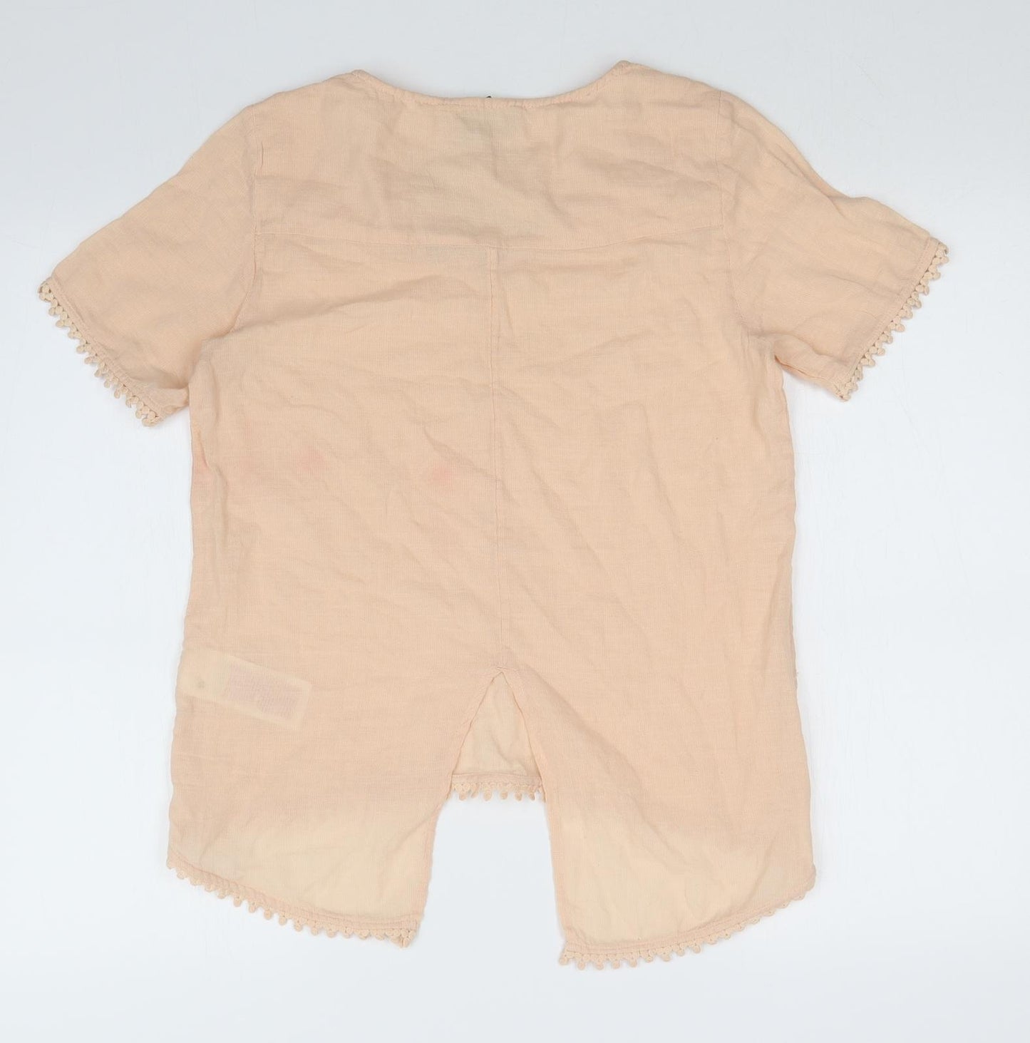 VILA CLOTHES Womens Orange   Basic T-Shirt Size S