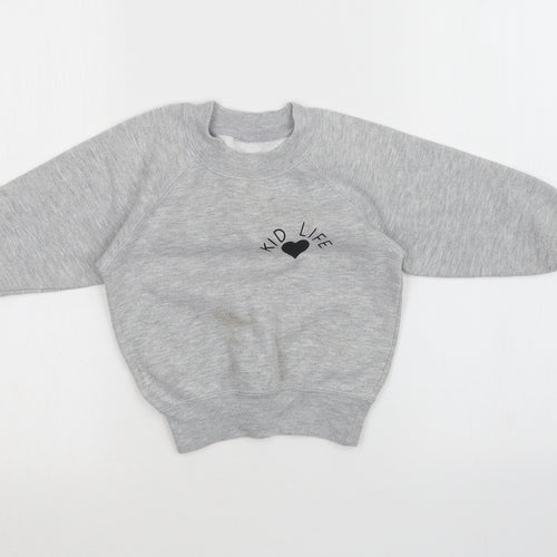 Preworn Girls Grey   Pullover Jumper