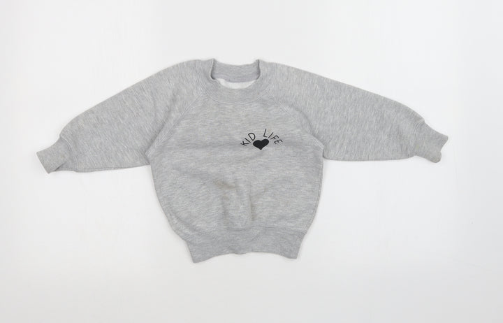 Preworn Girls Grey Pullover Jumper