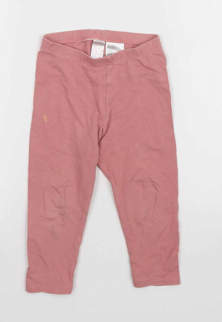 H&M Girls Pink    Leggings Size 12-18 Months