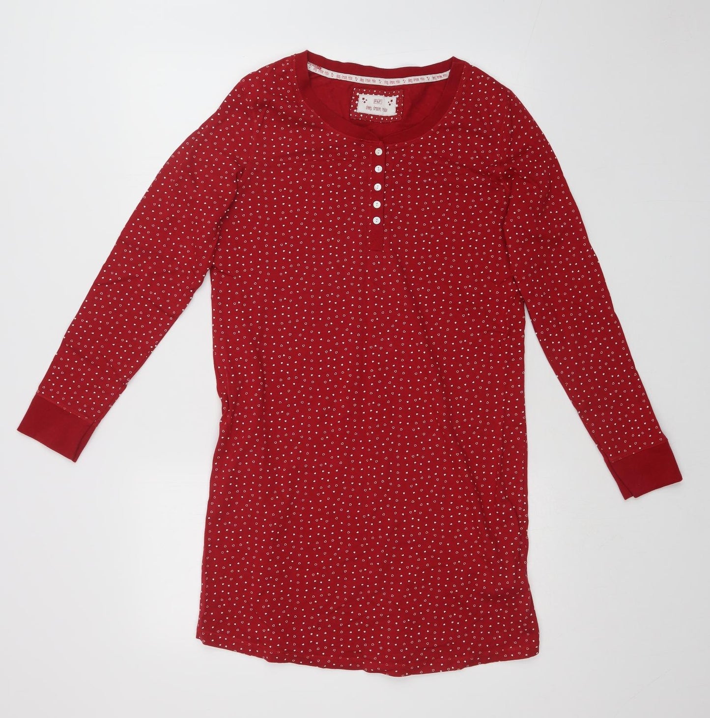 F&F Womens Red Polka Dot   Nightshirt Size 14