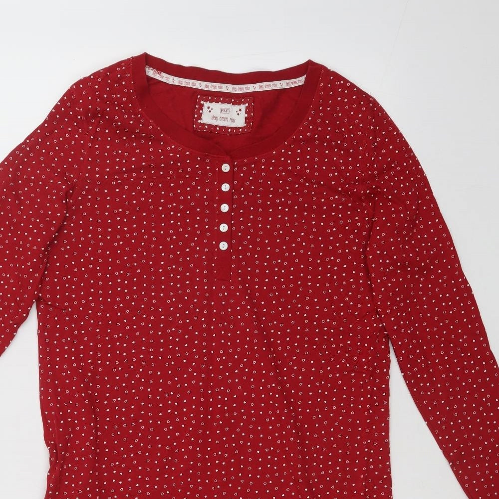 F&F Womens Red Polka Dot   Nightshirt Size 14