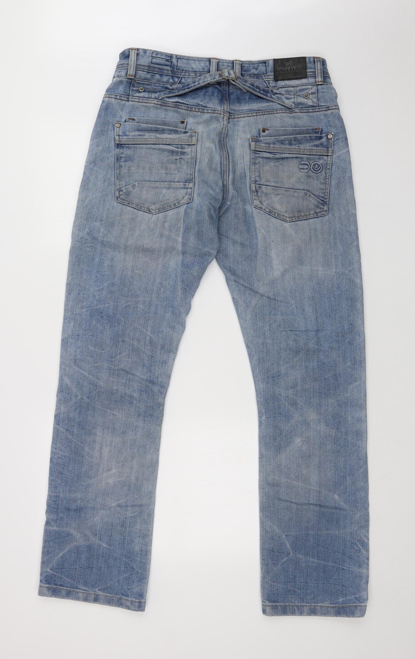 Crosshatch Mens Blue  Denim  Jeans Size 32 L31 in