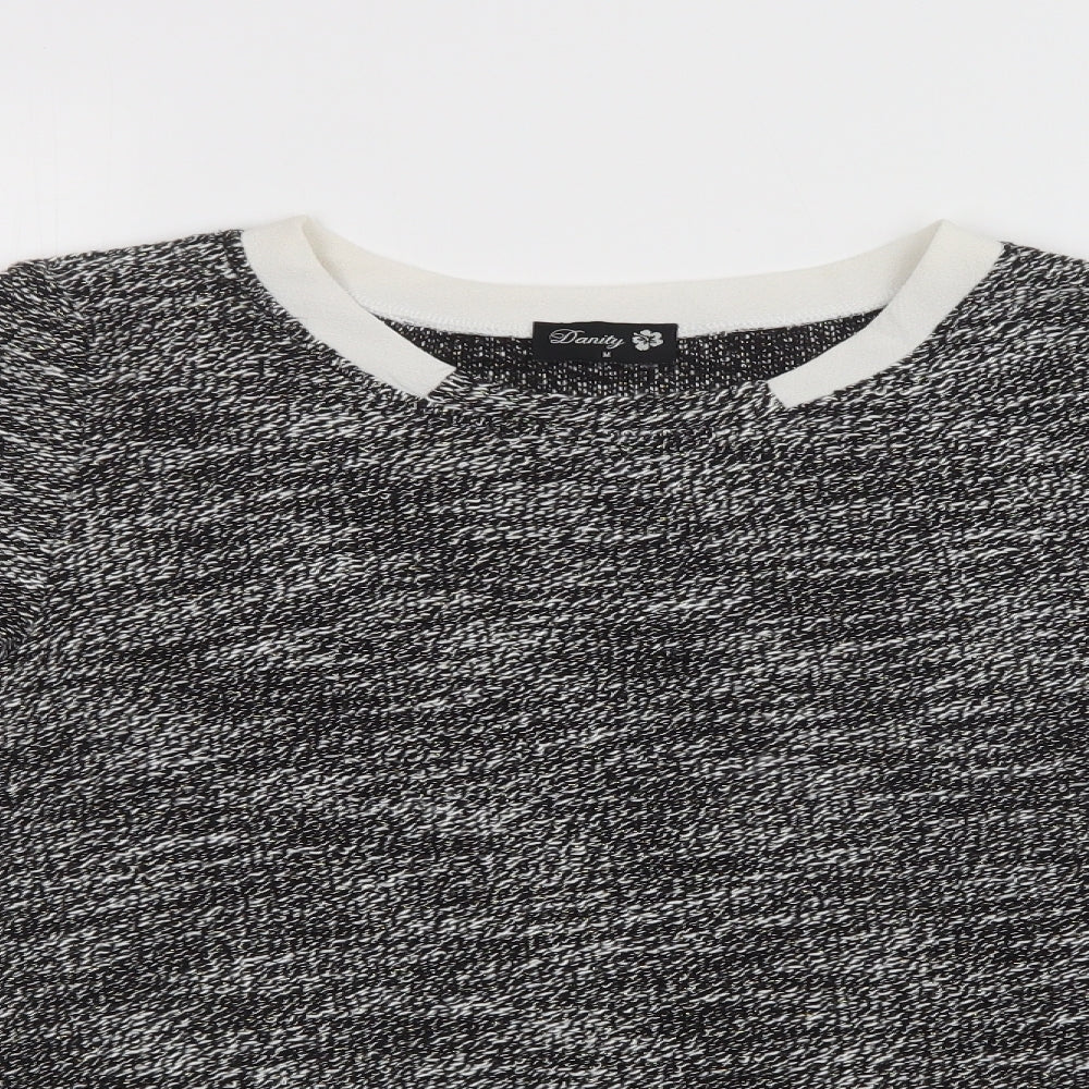 DANITY Womens Grey   Pullover Sweatshirt Size M