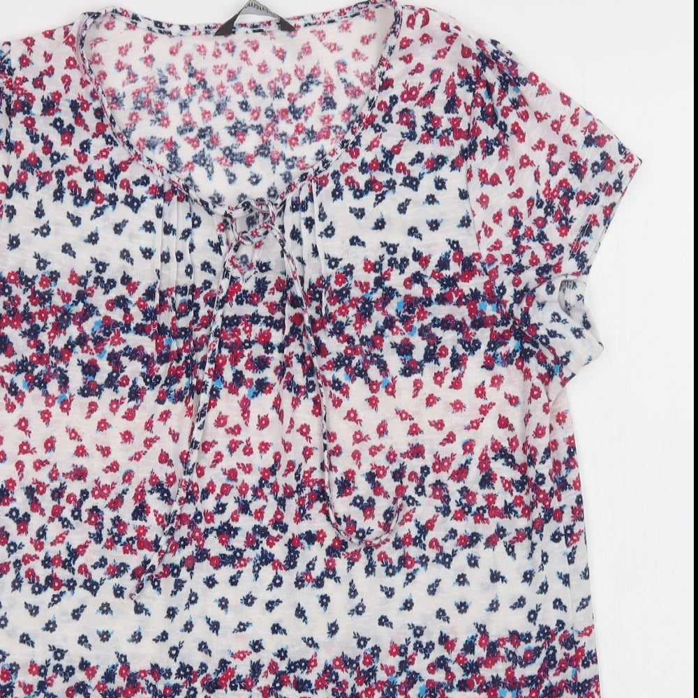 BONMARCHE Womens Multicoloured Floral  Basic T-Shirt Size 16