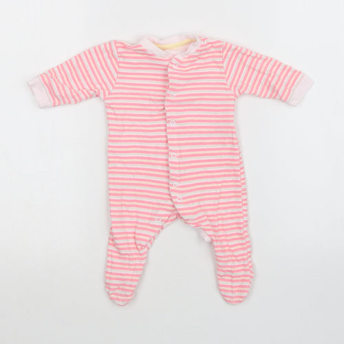 EARLY DAYS Girls Pink Striped   One-Piece Size 0-3 Months