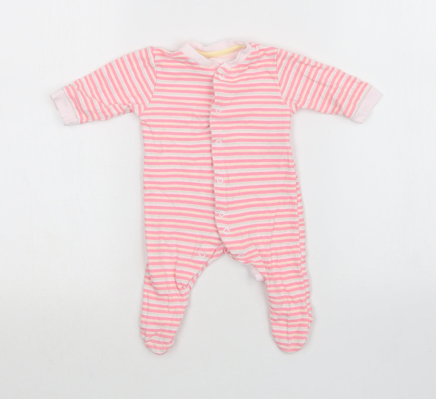 EARLY DAYS Girls Pink Striped   One-Piece Size 0-3 Months