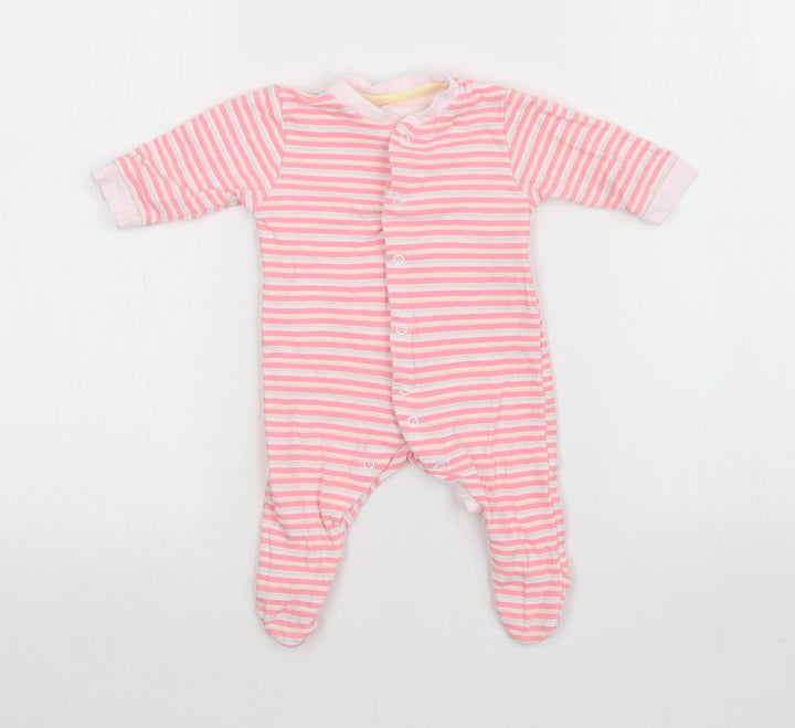 EARLY DAYS Girls Pink Striped   One-Piece Size 0-3 Months