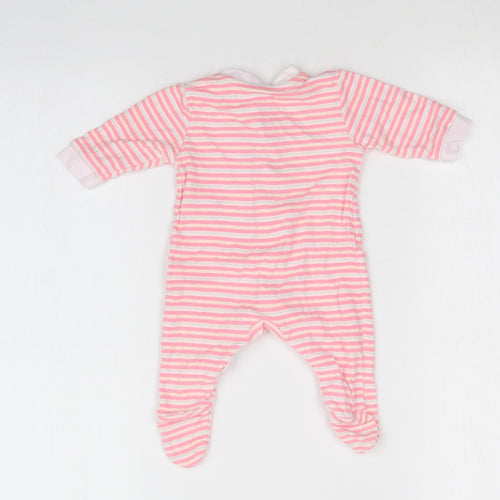 EARLY DAYS Girls Pink Striped   One-Piece Size 0-3 Months