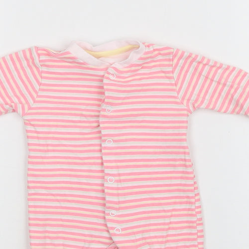 EARLY DAYS Girls Pink Striped   One-Piece Size 0-3 Months