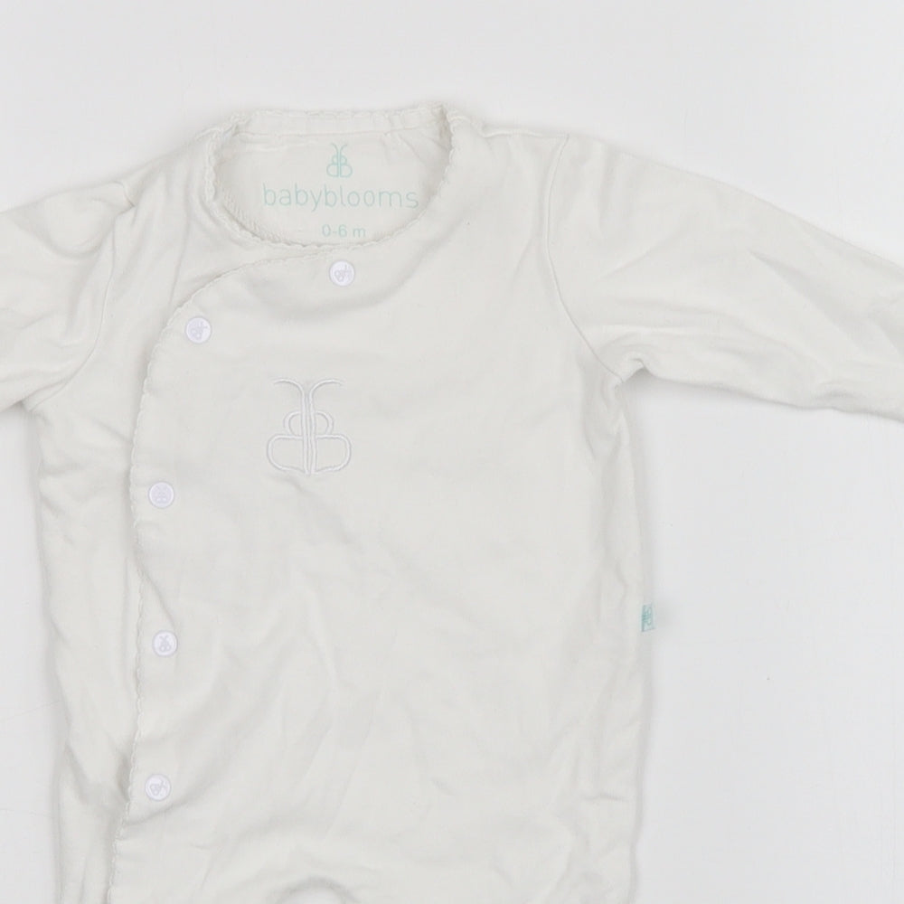 BABYBLOOMS Baby White   Babygrow One-Piece Size 0-3 Months