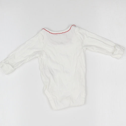 M&S Baby White  Jersey Babygrow One-Piece Size 3-6 Months