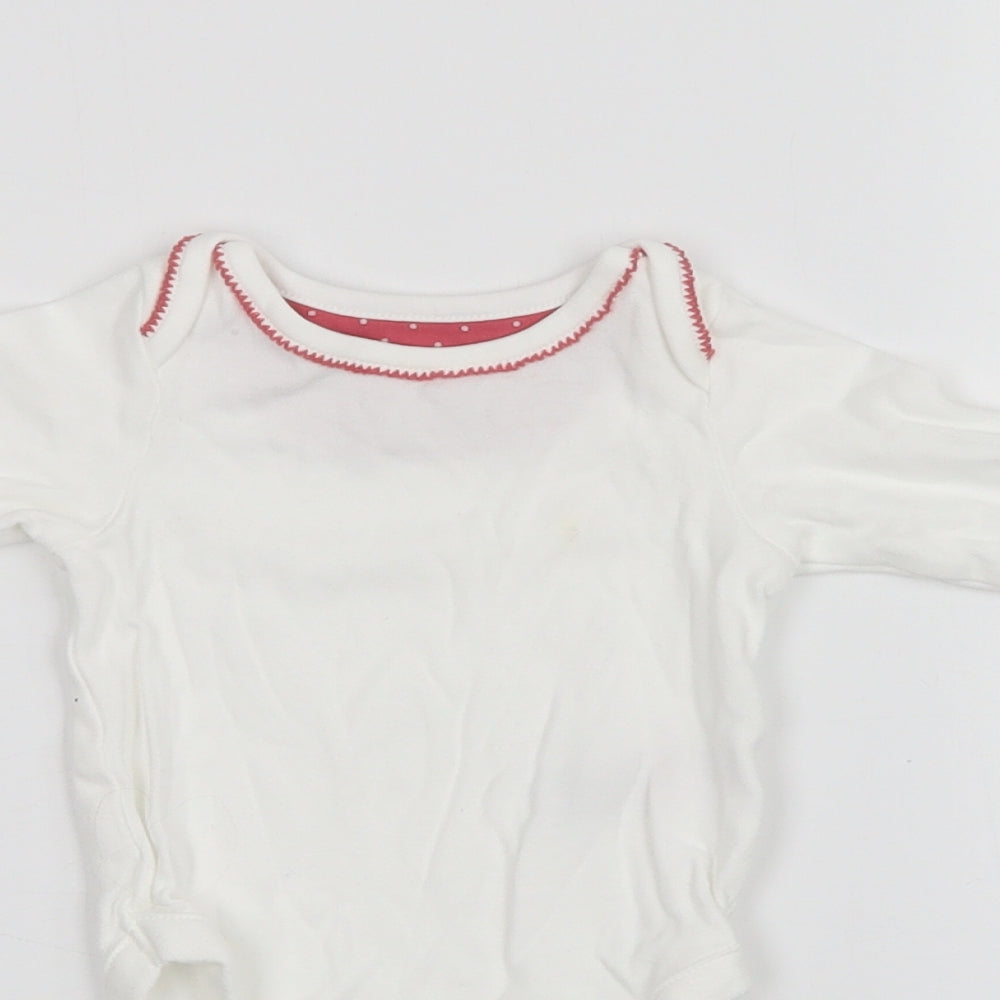 M&S Baby White  Jersey Babygrow One-Piece Size 3-6 Months